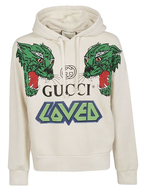 white gucci tiger hoodie|Gucci tiger brooch.